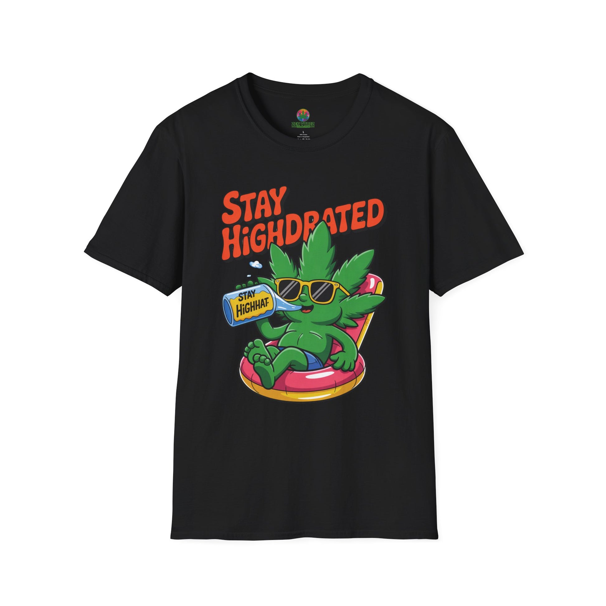 Stay Highdrated T-Shirt – Funny Cannabis Leaf Graphic Tee for Stoners