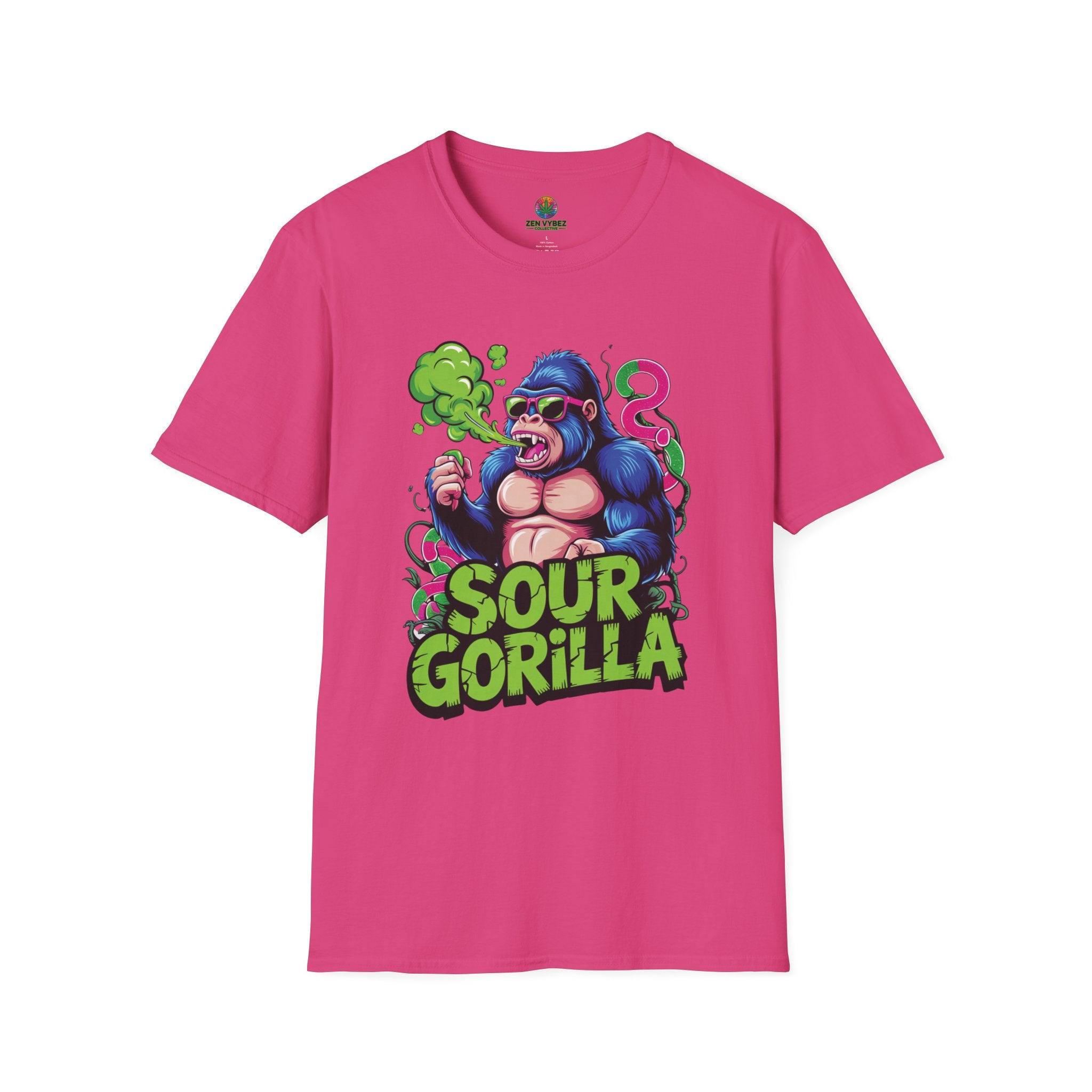 Sour Gorilla T-Shirt – Loud Weed Graphic Tee Featuring Smoking Gorilla in Sunglasses
