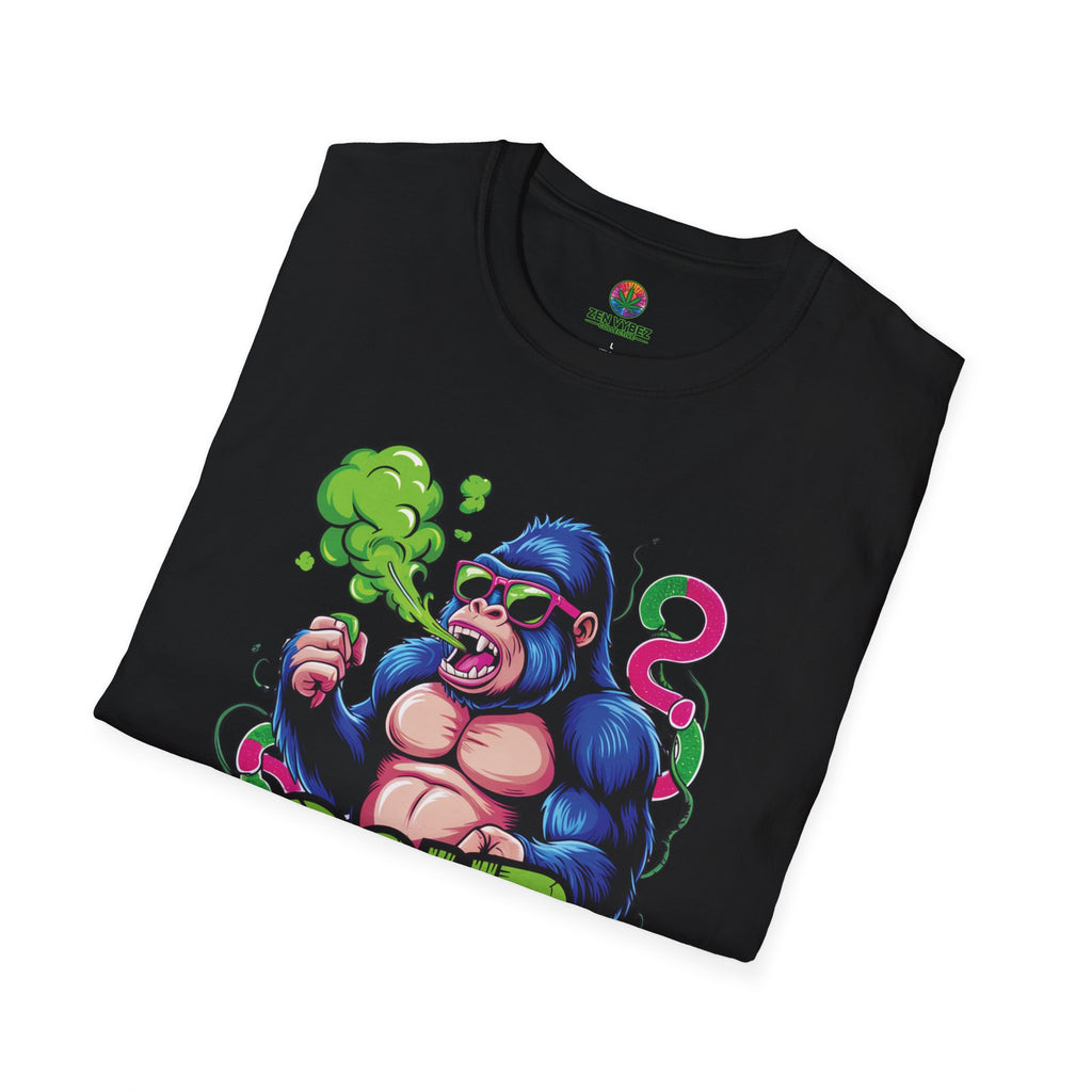 Sour Gorilla T-Shirt – Loud Weed Graphic Tee Featuring Smoking Gorilla in Sunglasses