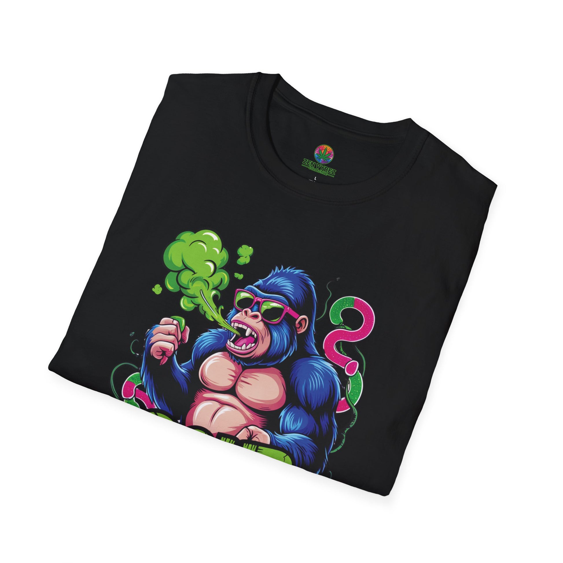 Sour Gorilla T-Shirt – Loud Weed Graphic Tee Featuring Smoking Gorilla in Sunglasses