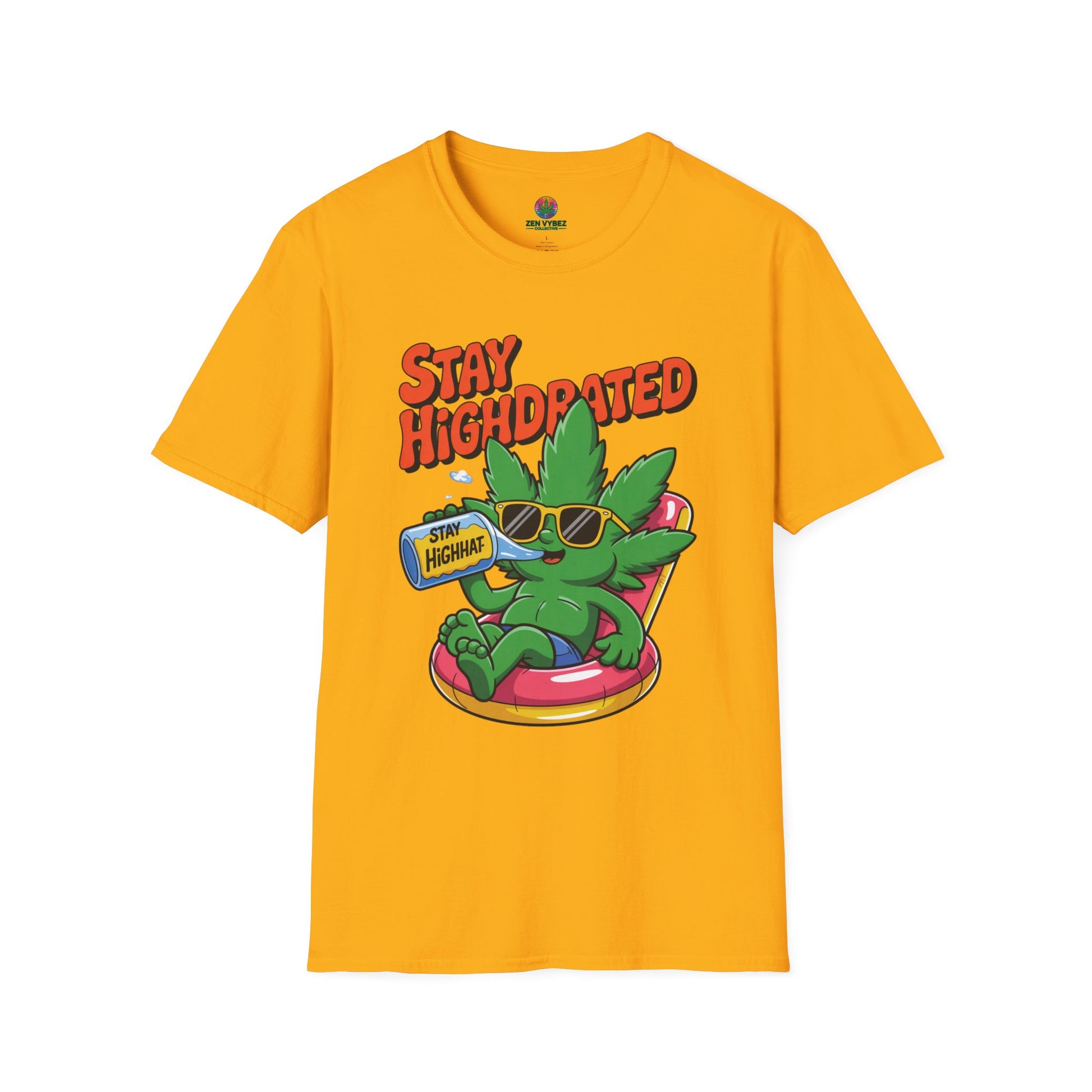 Stay Highdrated T-Shirt – Funny Cannabis Leaf Graphic Tee for Stoners