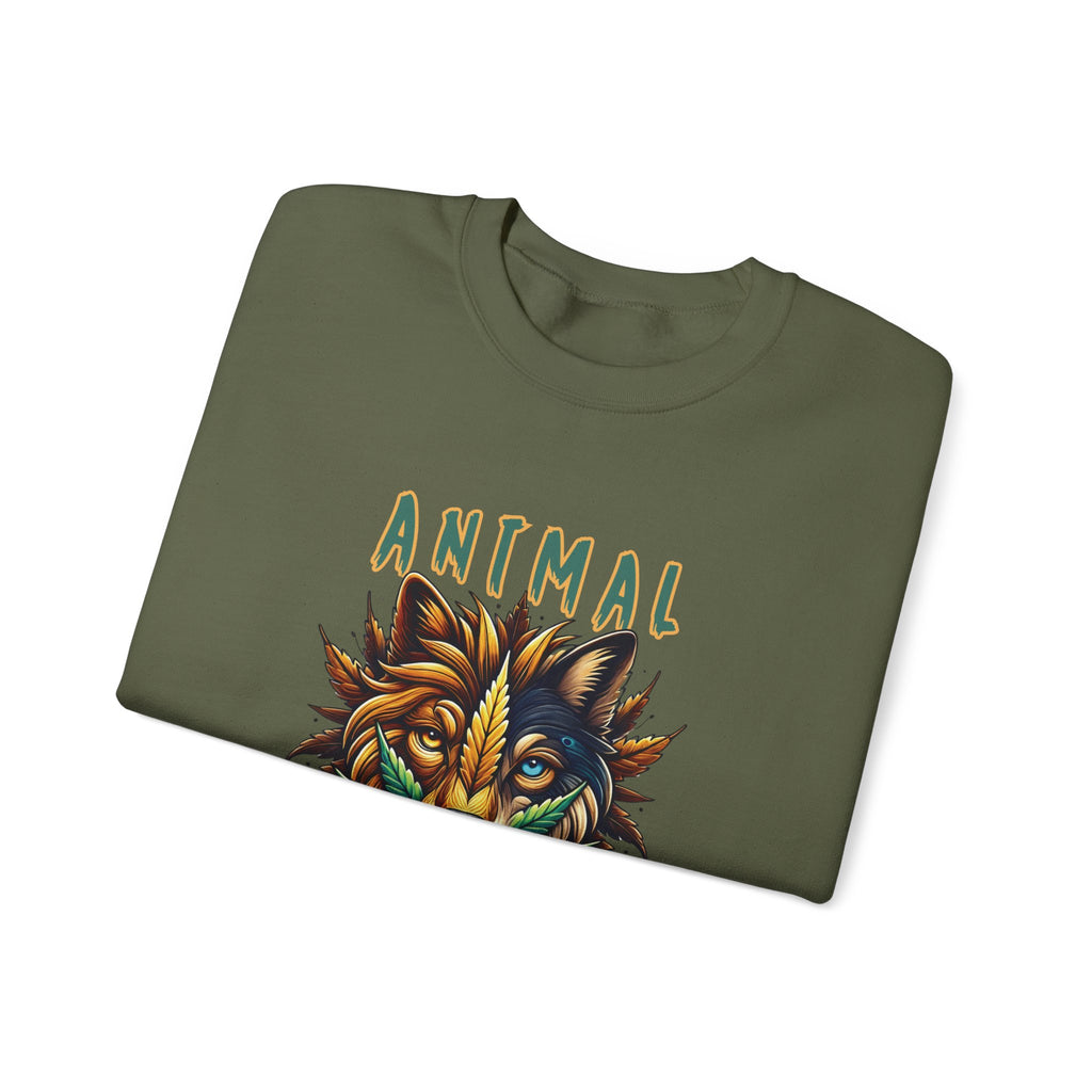 Animal Face x Zen Vybez Collective Crewneck – Weed Culture Sweatshirt