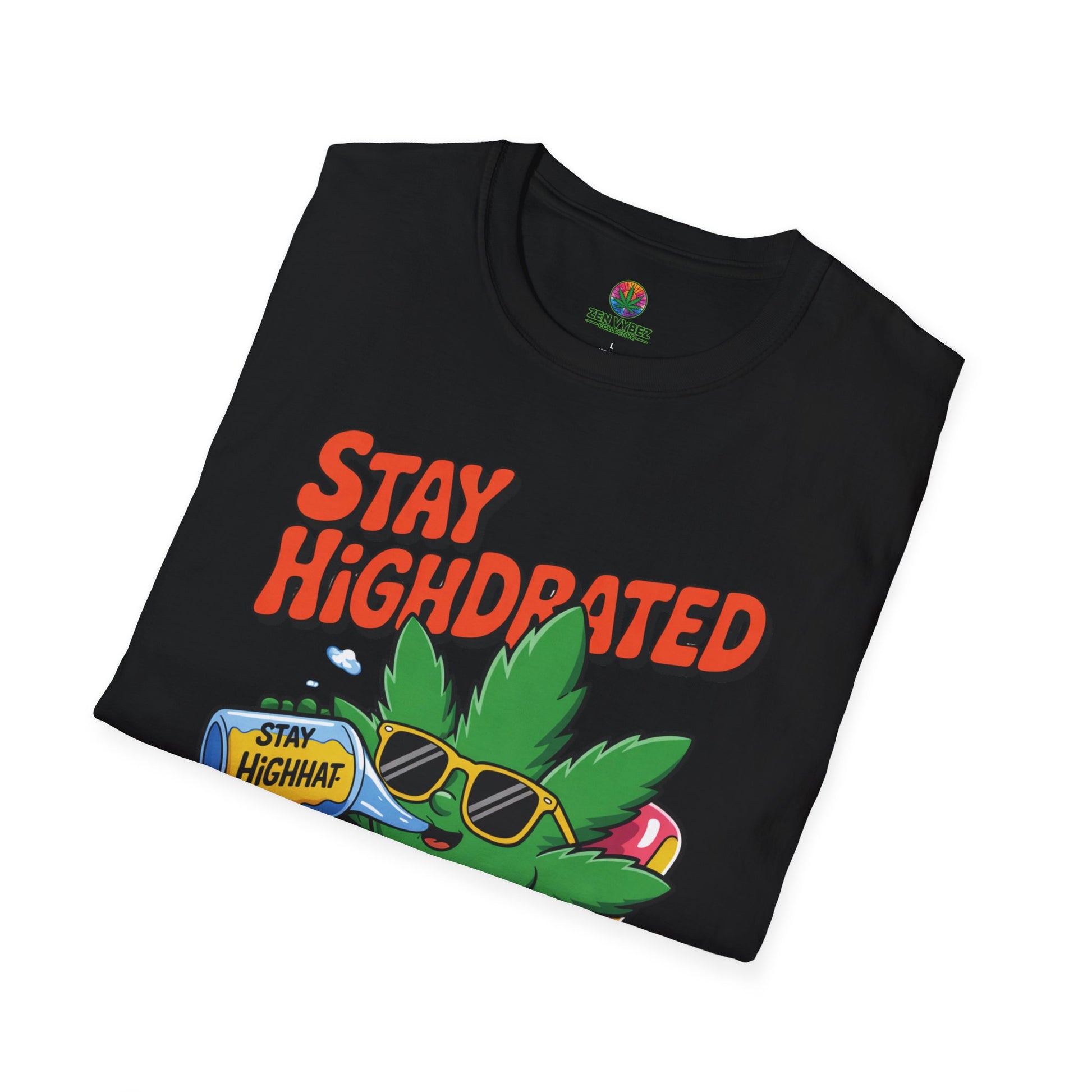 Stay Highdrated T-Shirt – Funny Cannabis Leaf Graphic Tee for Stoners