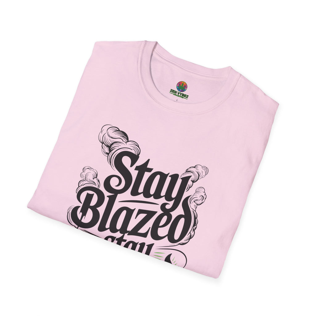 Stay Blazed Stay Blessed T-Shirt – Spiritual Stoner Streetwear with Halo Graphic