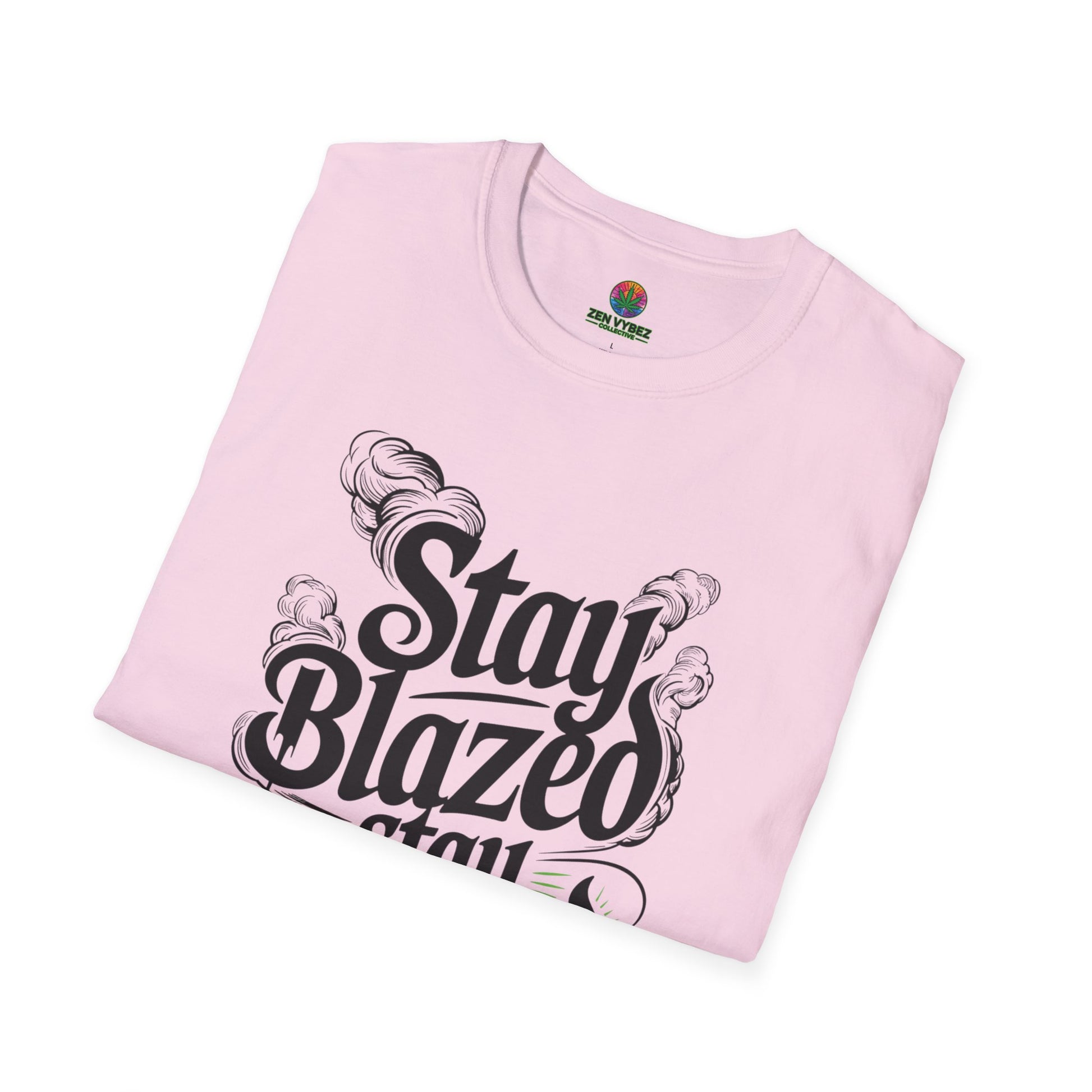 Stay Blazed Stay Blessed T-Shirt – Spiritual Stoner Streetwear with Halo Graphic