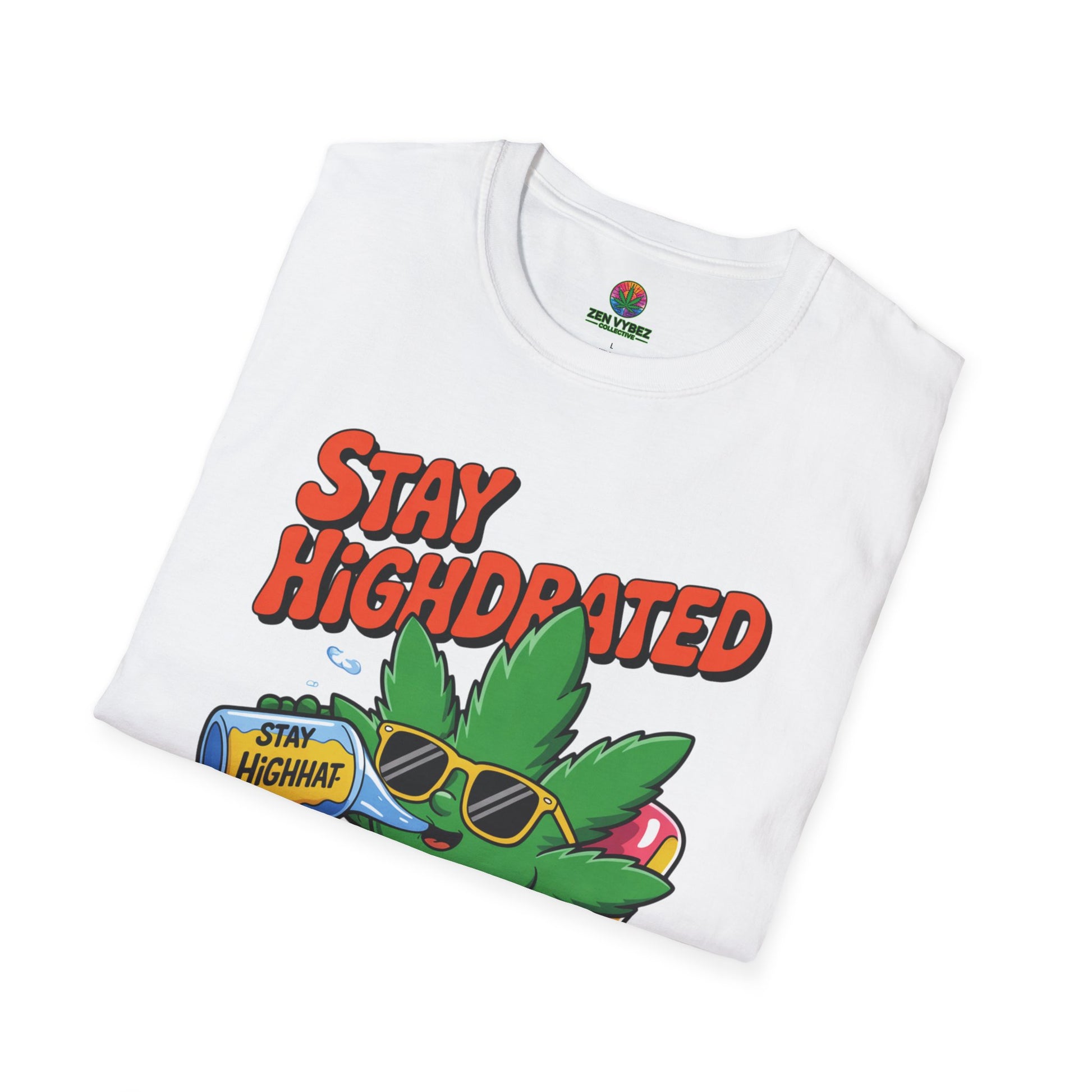 Stay Highdrated T-Shirt – Funny Cannabis Leaf Graphic Tee for Stoners