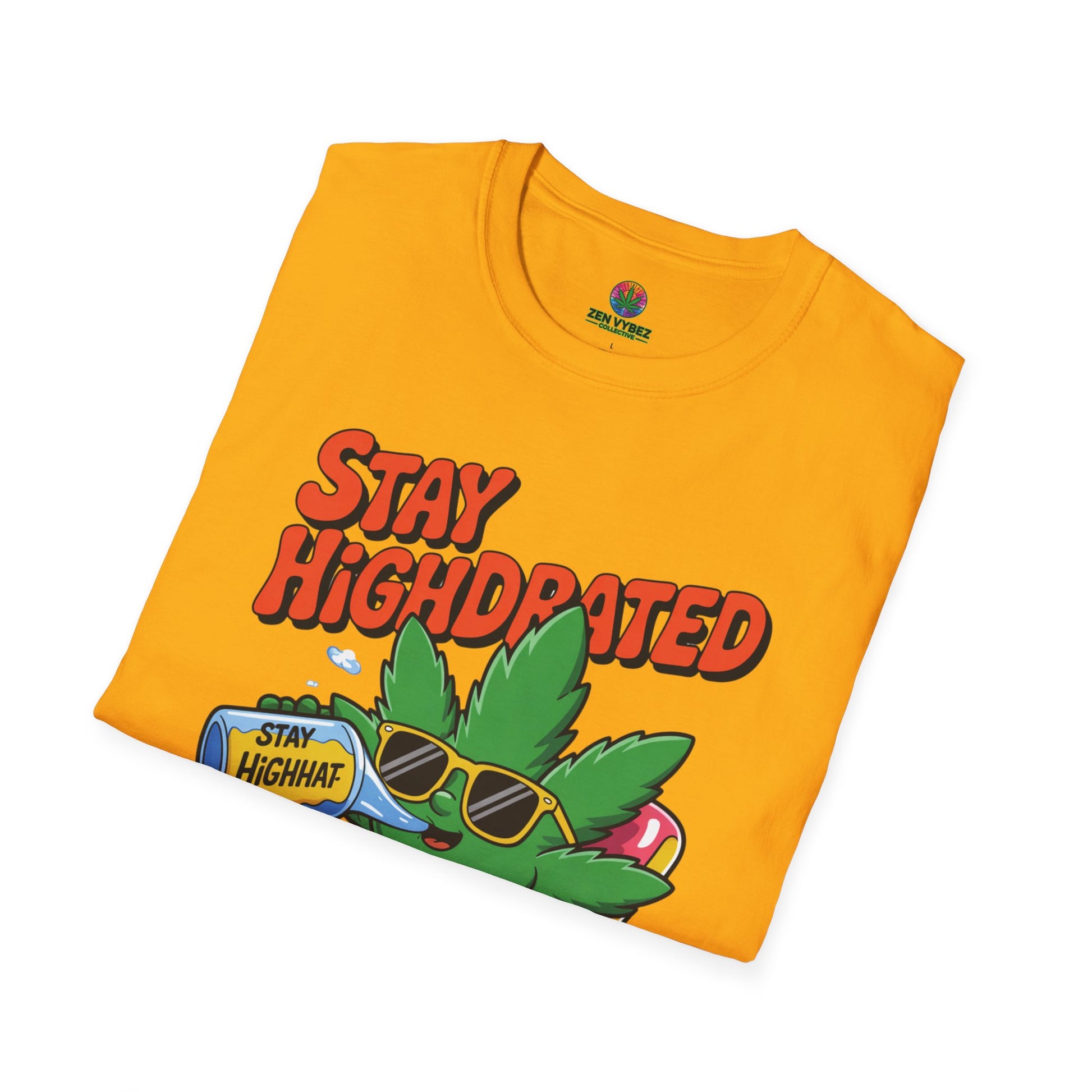 Stay Highdrated T-Shirt – Funny Cannabis Leaf Graphic Tee for Stoners