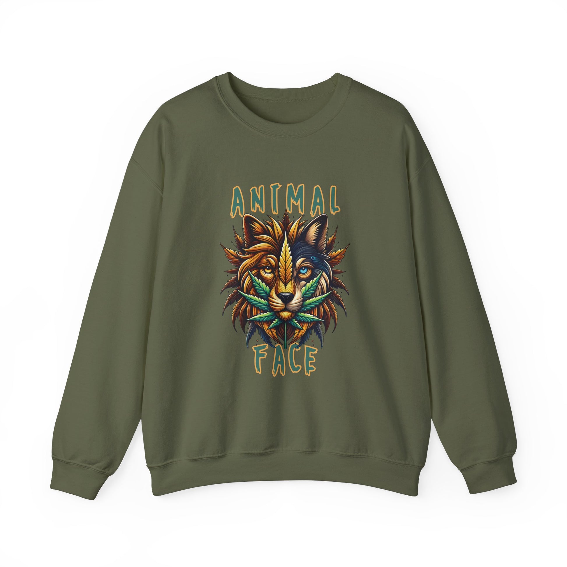Animal Face x Zen Vybez Collective Crewneck – Weed Culture Sweatshirt