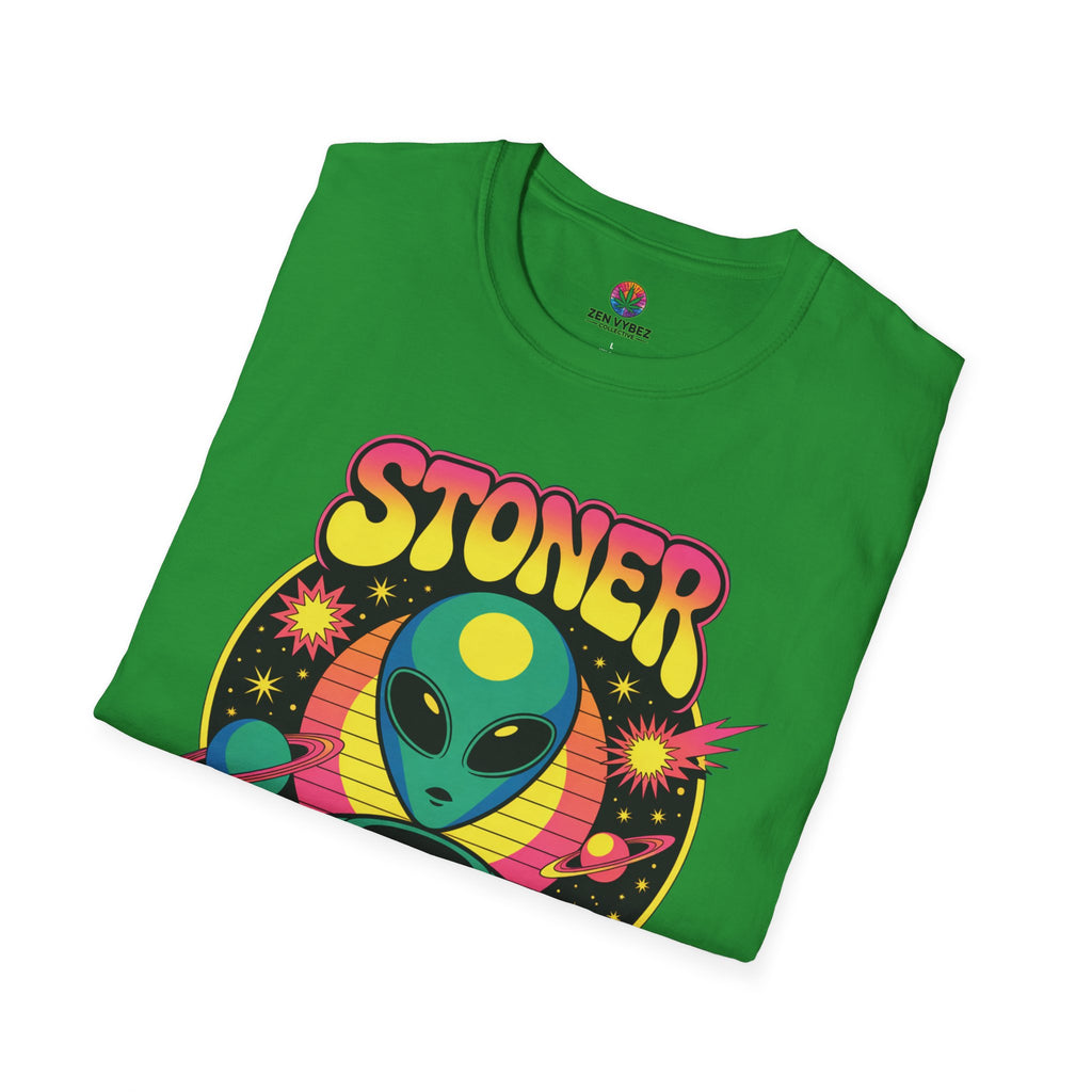 Stoner Life Alien T-Shirt – Psychedelic Outer Space Weed Graphic Tee