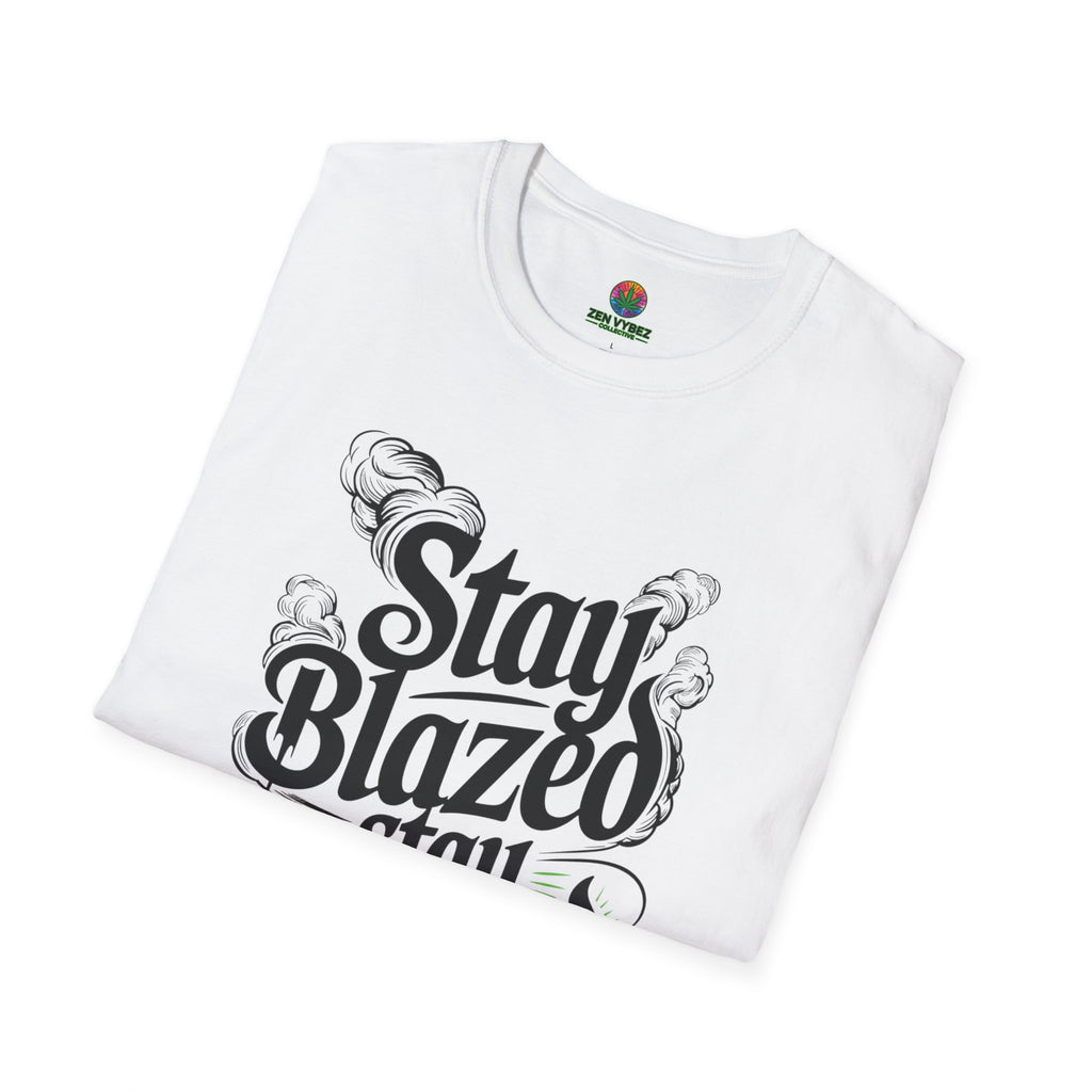 Stay Blazed Stay Blessed T-Shirt – Spiritual Stoner Streetwear with Halo Graphic