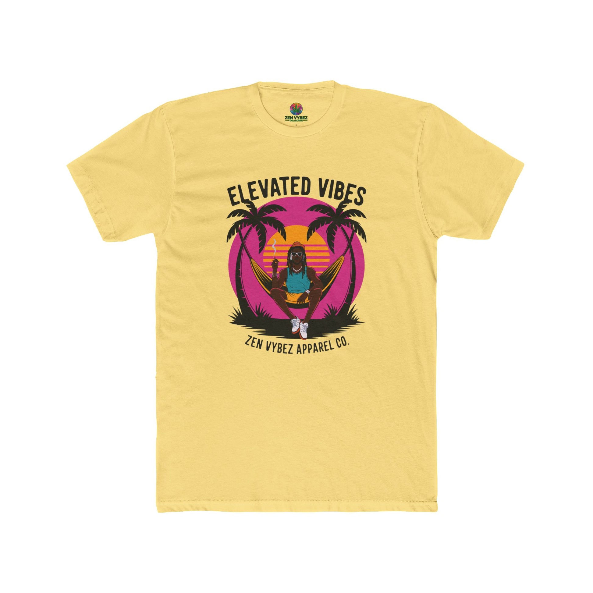 Elevated Vibes Tee – Chill Island Sunset Graphic T-Shirt by Zen Vybez