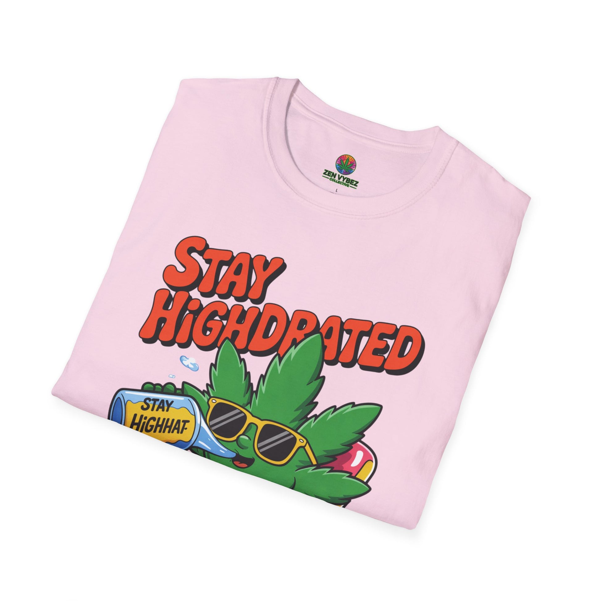 Stay Highdrated T-Shirt – Funny Cannabis Leaf Graphic Tee for Stoners