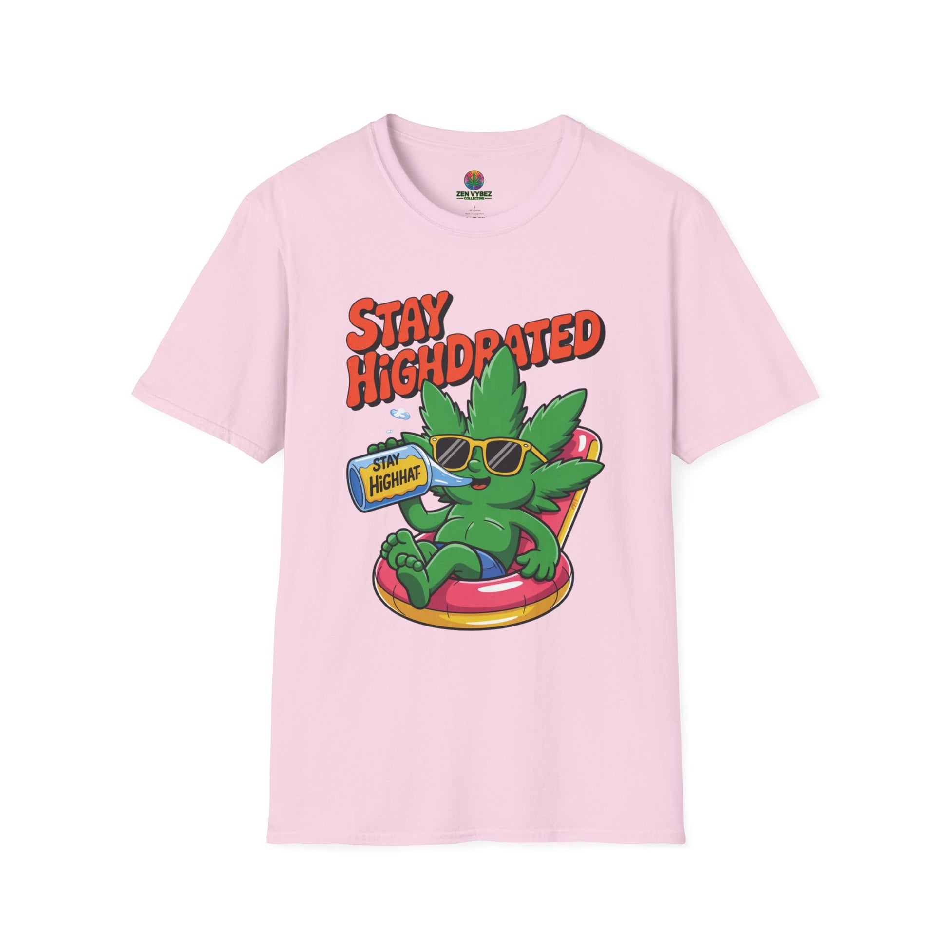 Stay Highdrated T-Shirt – Funny Cannabis Leaf Graphic Tee for Stoners