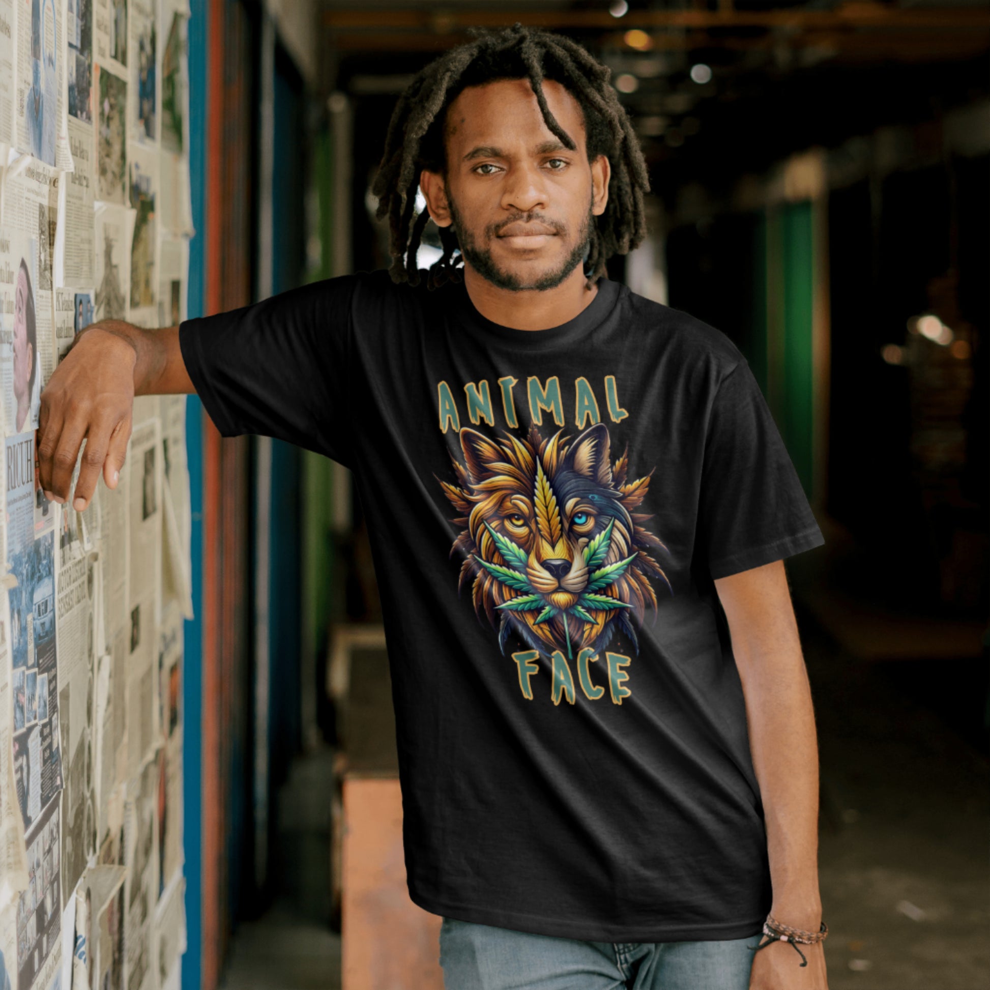 Animal Face Weed Strain Graphic Tee