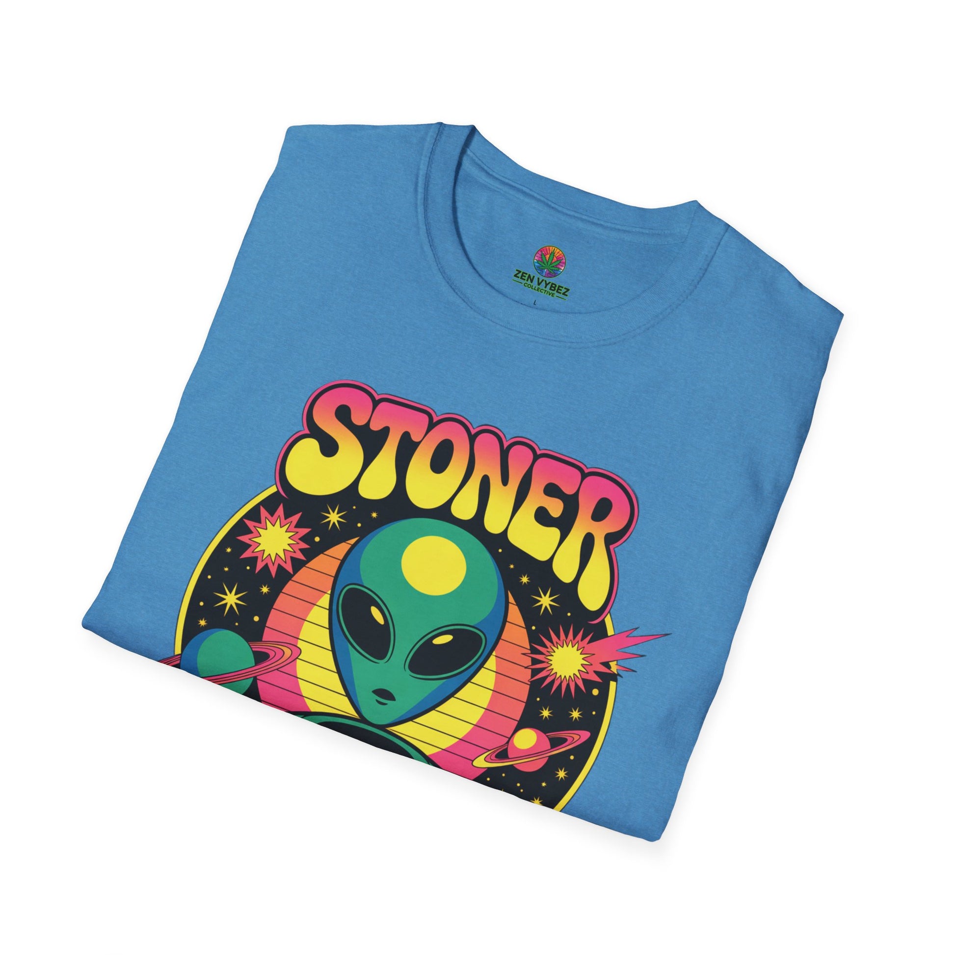 Stoner Life Alien T-Shirt – Psychedelic Outer Space Weed Graphic Tee