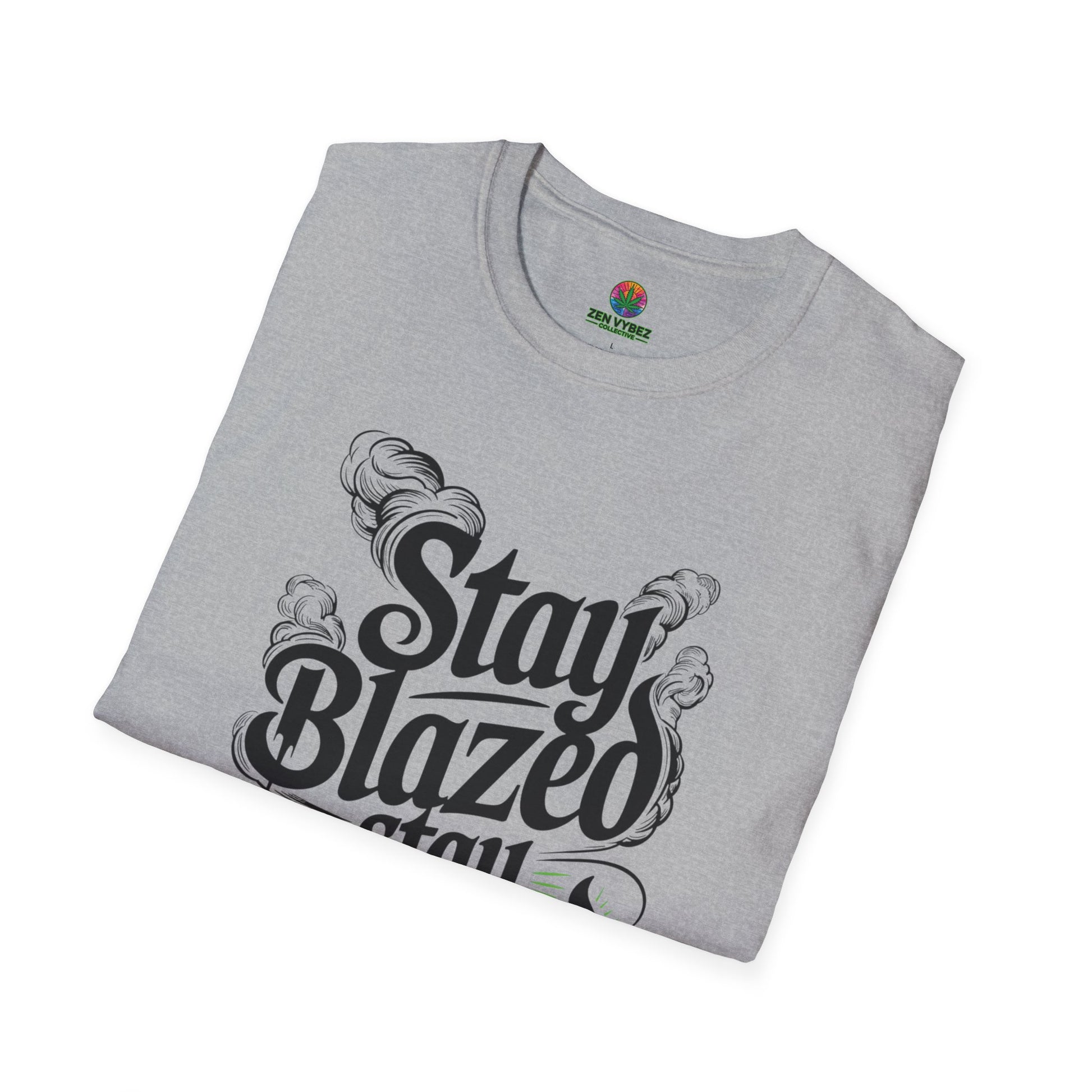 Stay Blazed Stay Blessed T-Shirt – Spiritual Stoner Streetwear with Halo Graphic