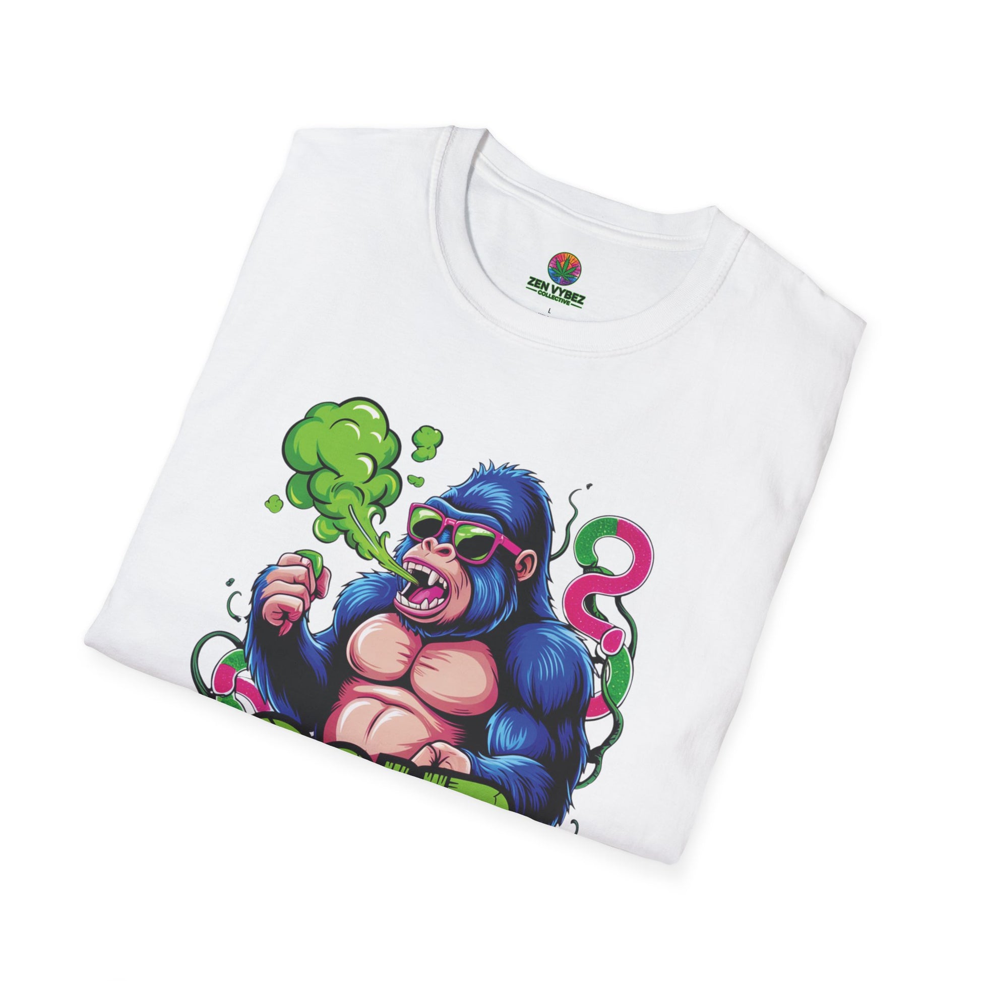 Sour Gorilla T-Shirt – Loud Weed Graphic Tee Featuring Smoking Gorilla in Sunglasses
