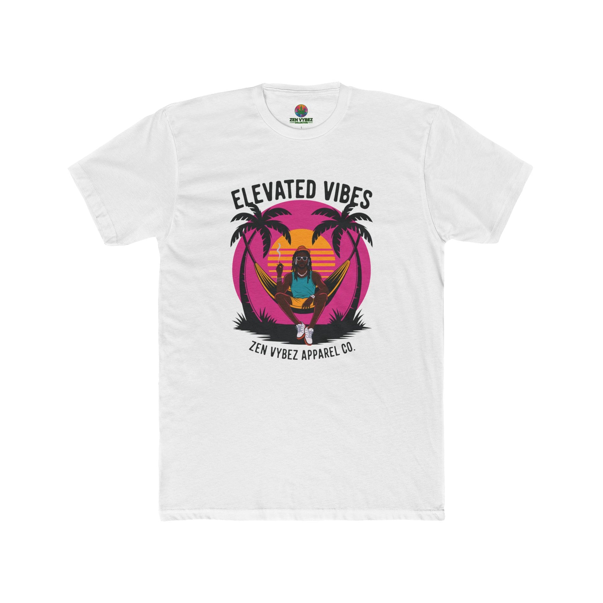 Elevated Vibes Tee – Chill Island Sunset Graphic T-Shirt by Zen Vybez