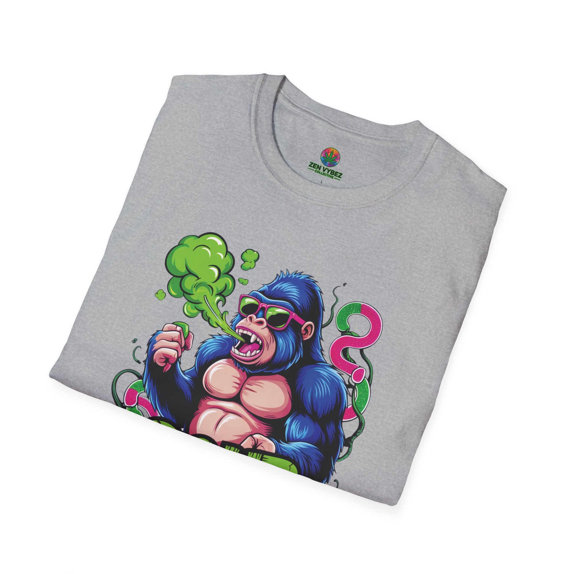 Sour Gorilla T-Shirt – Loud Weed Graphic Tee Featuring Smoking Gorilla in Sunglasses