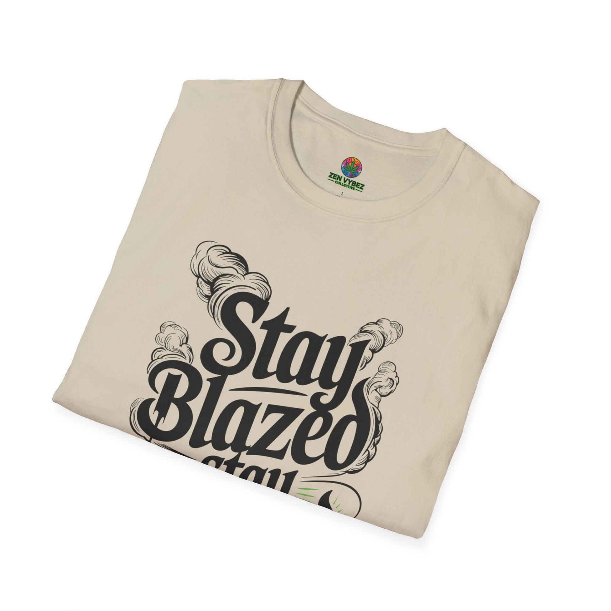 Stay Blazed Stay Blessed T-Shirt – Spiritual Stoner Streetwear with Halo Graphic